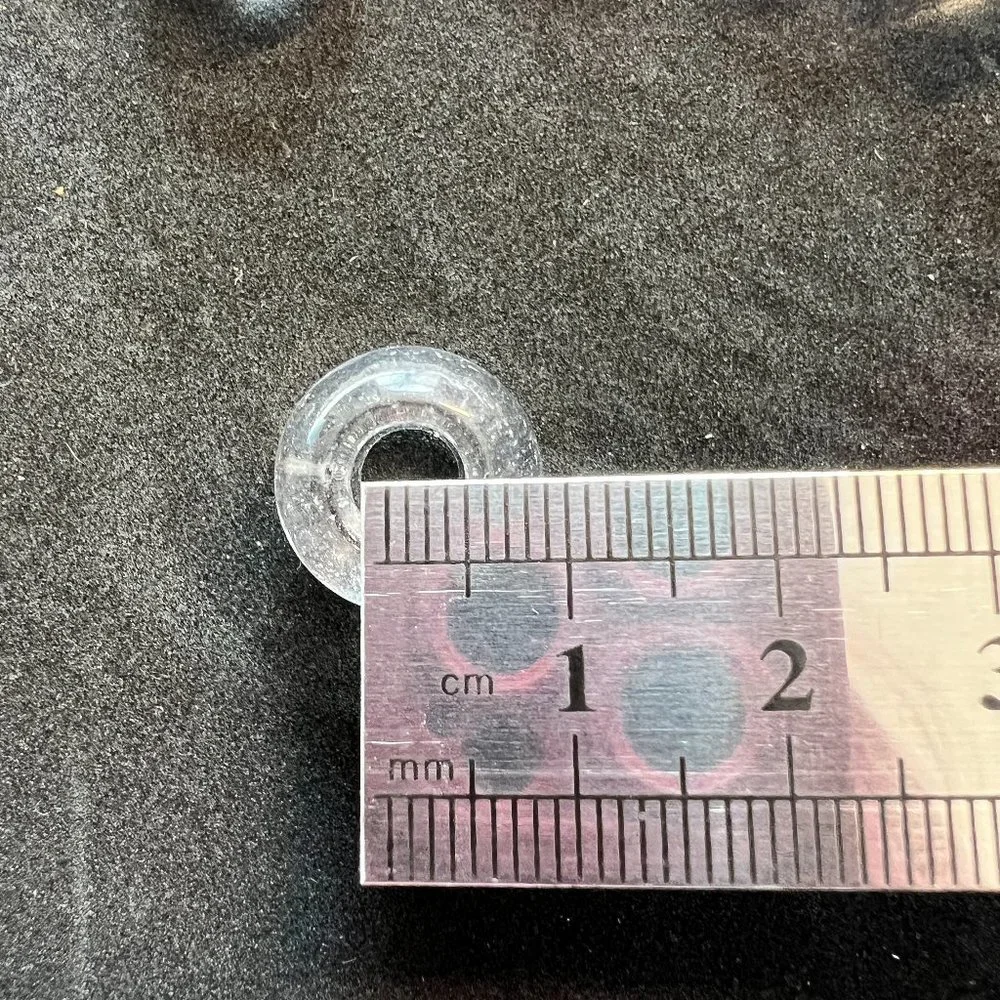 NWOT📌30 Clear Glass Beads 14 mm with a big Hole 5 mm for Jewelry Making -Craft